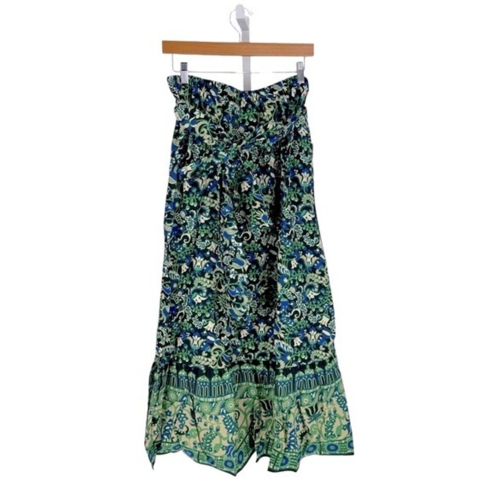 Tuckernuck | NEW Batik Floral Hampton Pull On Cotton Maxi Skirt Size M - Picture 4 of 11